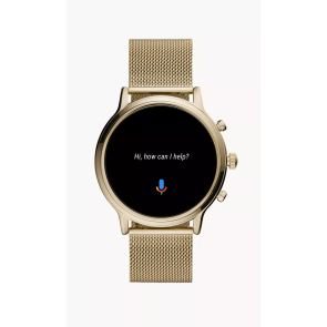 Watch strap Smartwatch Fossil FTW6064 Milanese Gold Toned 22mm